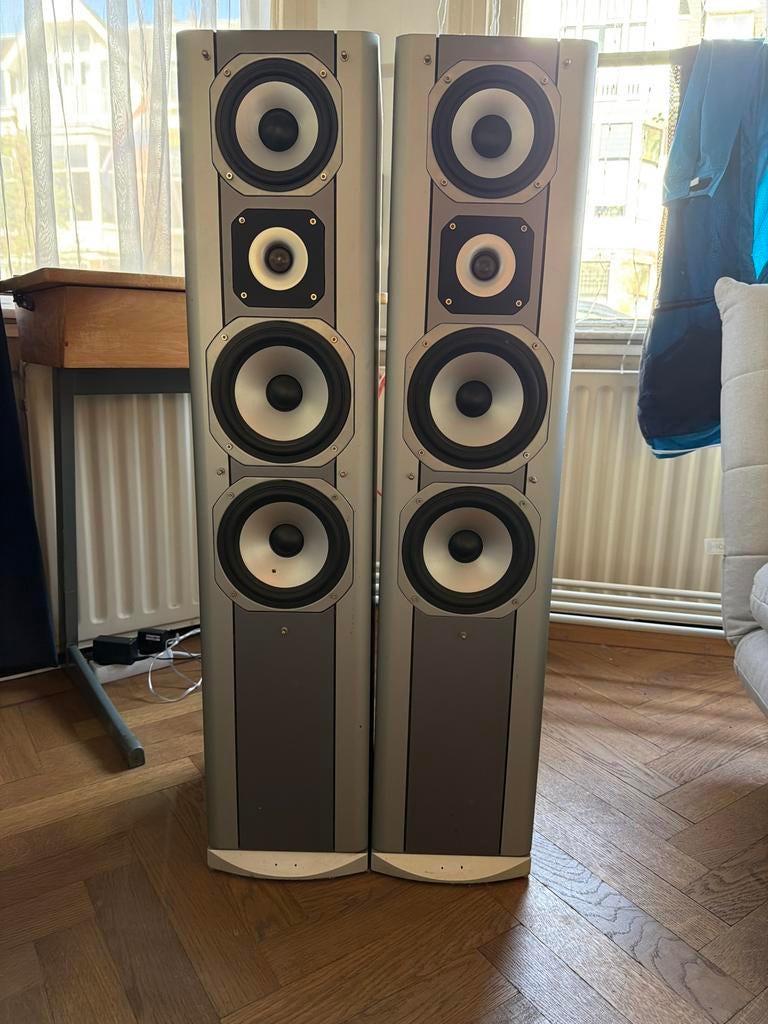 Set van 2 Koda 520 F luidsprekers - Zilverkleurig, Gebruikt, 120 watt of meer, Front, Rear of Stereo speakers, Ophalen