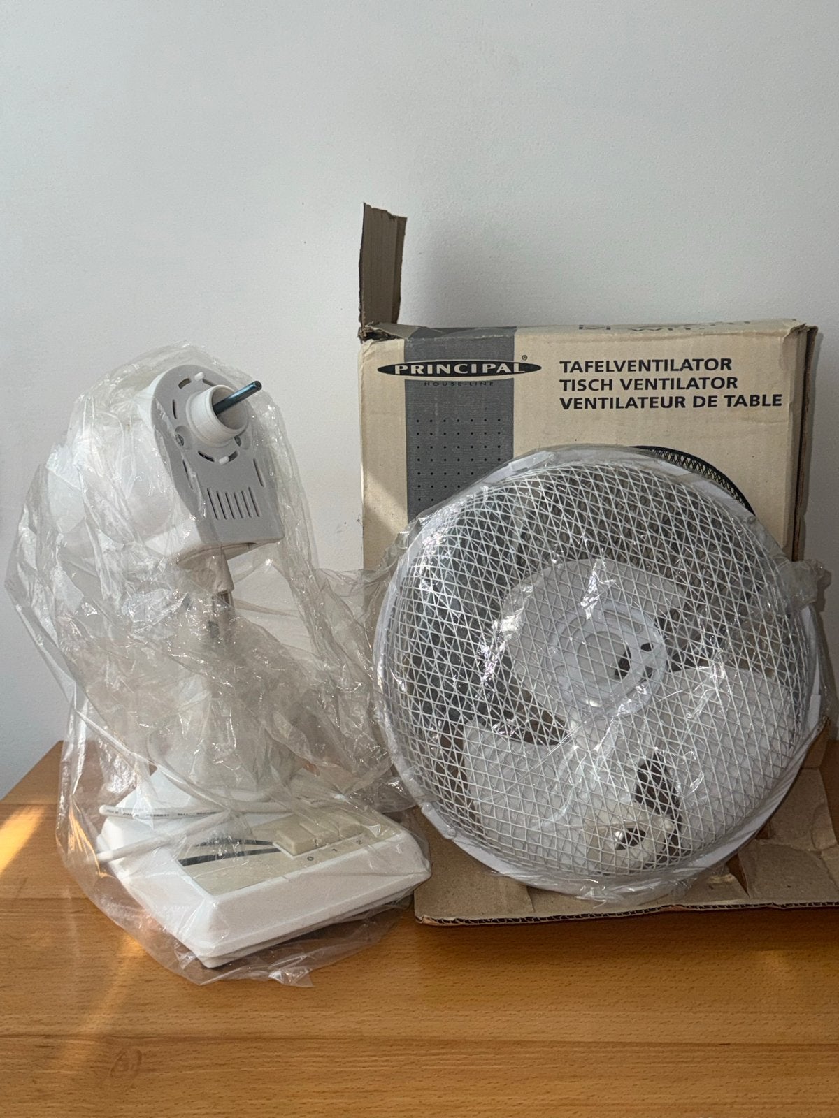 Nieuwe Principal Tafelventilator - Ø 23 cm, 3 snelheden, Witgoed en Apparatuur, Ventilatoren, Ophalen of Verzenden, Nieuw, Tafelventilator