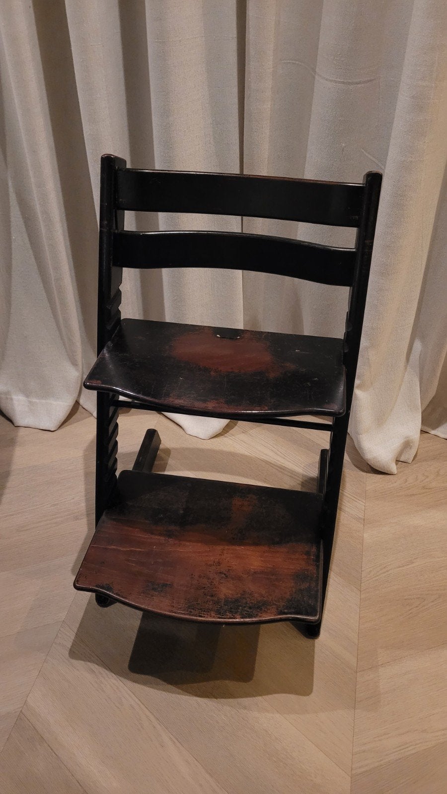 Stokke Tripp Trapp meegroeistoel - Zwart, Ophalen of Verzenden, Gebruikt, Meegroeistoel