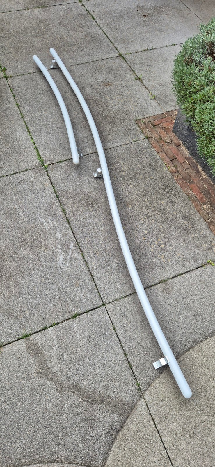 Trapleuning - Gebogen Wit (2 stuks), Ophalen, Gebruikt