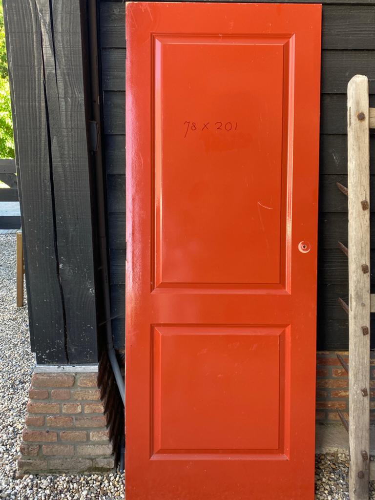3 stuks Hardboard binnendeur 78x201 cm - ossebloed rood, Doe-het-zelf en Verbouw, Gebruikt, Minder dan 80 cm, Binnendeur, Ophalen of Verzenden