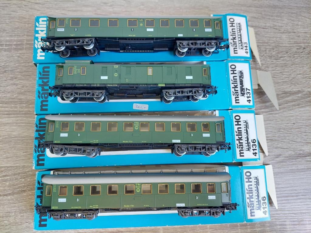 Märklin H0 4136 4137 4143 Duits sneltrein rijtuig DRG, Wisselstroom, Wagon, Ophalen of Verzenden, Zo goed als nieuw