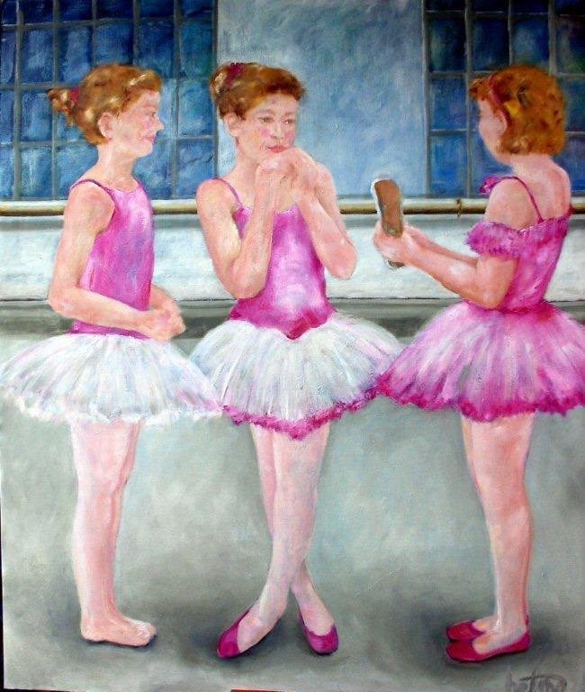 UNIEK SCHILDERIJ BALLET UIT EIGEN ATELIER " TUTU", Ophalen, Nieuw, Overige typen