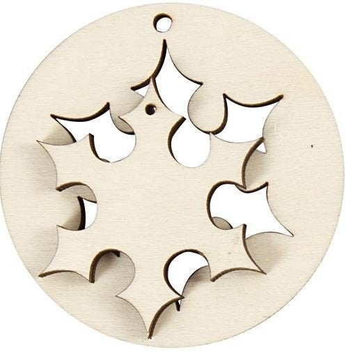 Hangende decoratie sneeuwster 2-in-1 hout (triplex) Ø 7 cm, ., Nieuw, ., Overige merken
