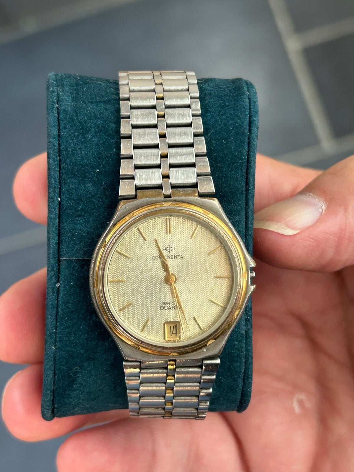 Vintage Continental "Swiss Quartz" Heren/Unisex Horloge, Overige merken, Staal, Polshorloge, 1960 of later