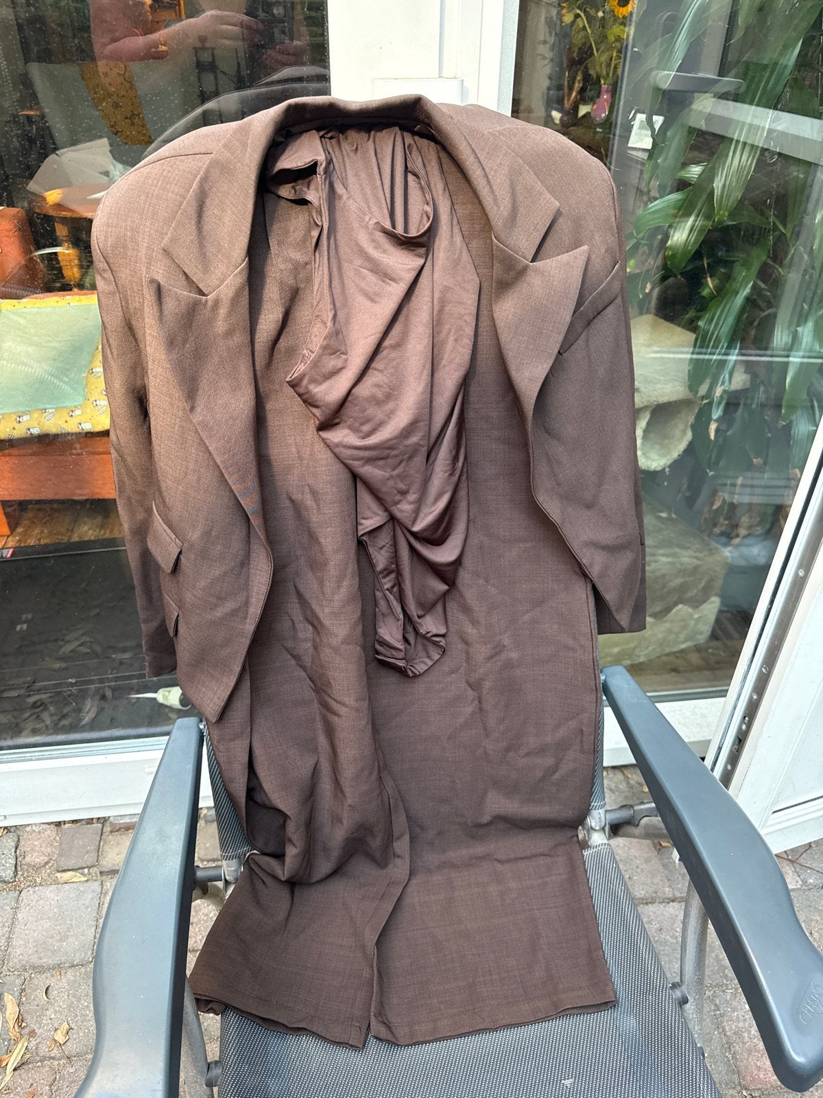 Loavies bruin pak: blazer, broek en bodysuit - Nieuw!, Bruin, Nieuw, Ophalen of Verzenden, Maat 36 (S)