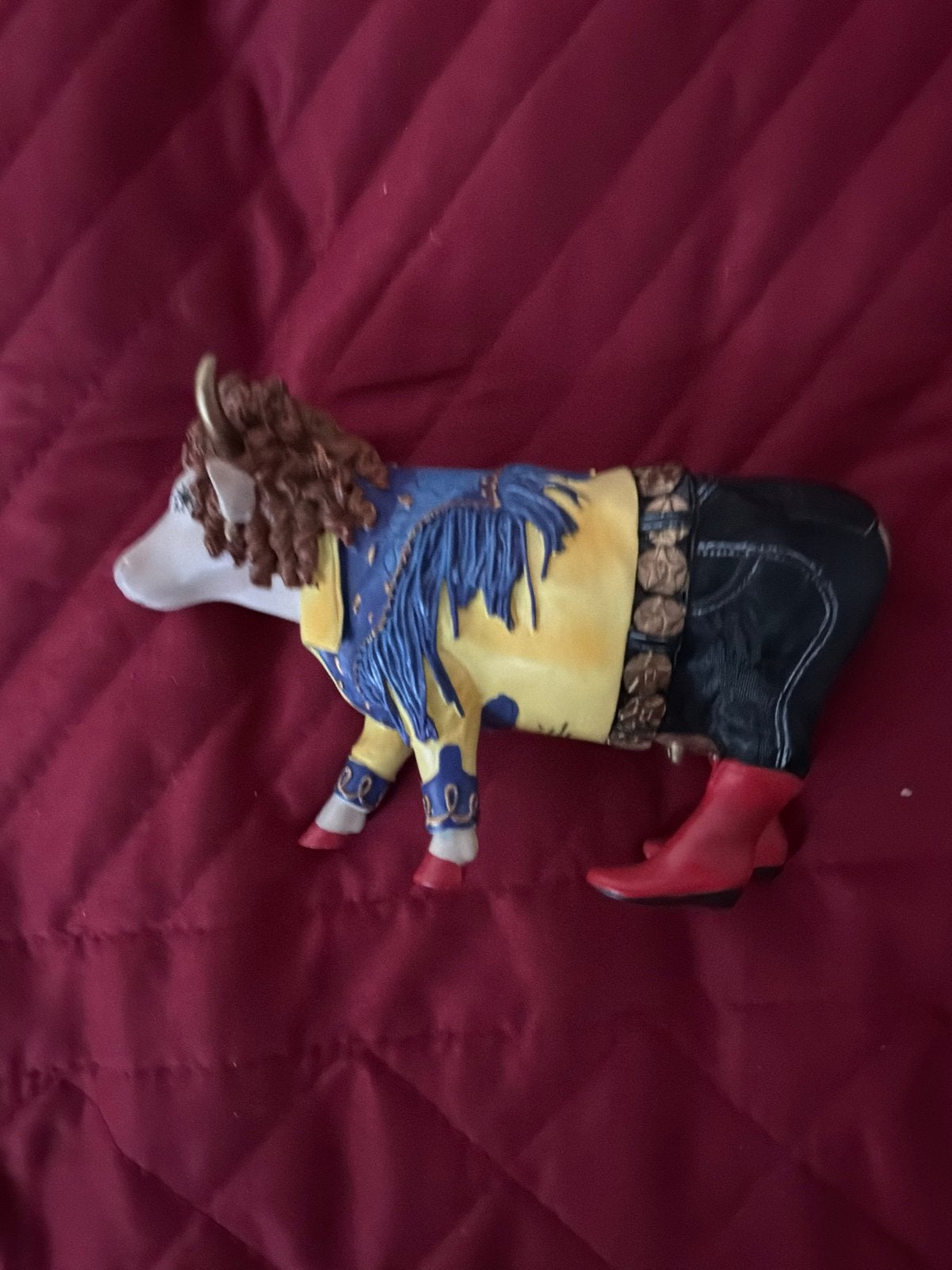 Cow Parade beeldje - Western stijl, Ophalen of Verzenden, Gebruikt, Boerderijdier, Beeldje of Figuurtje