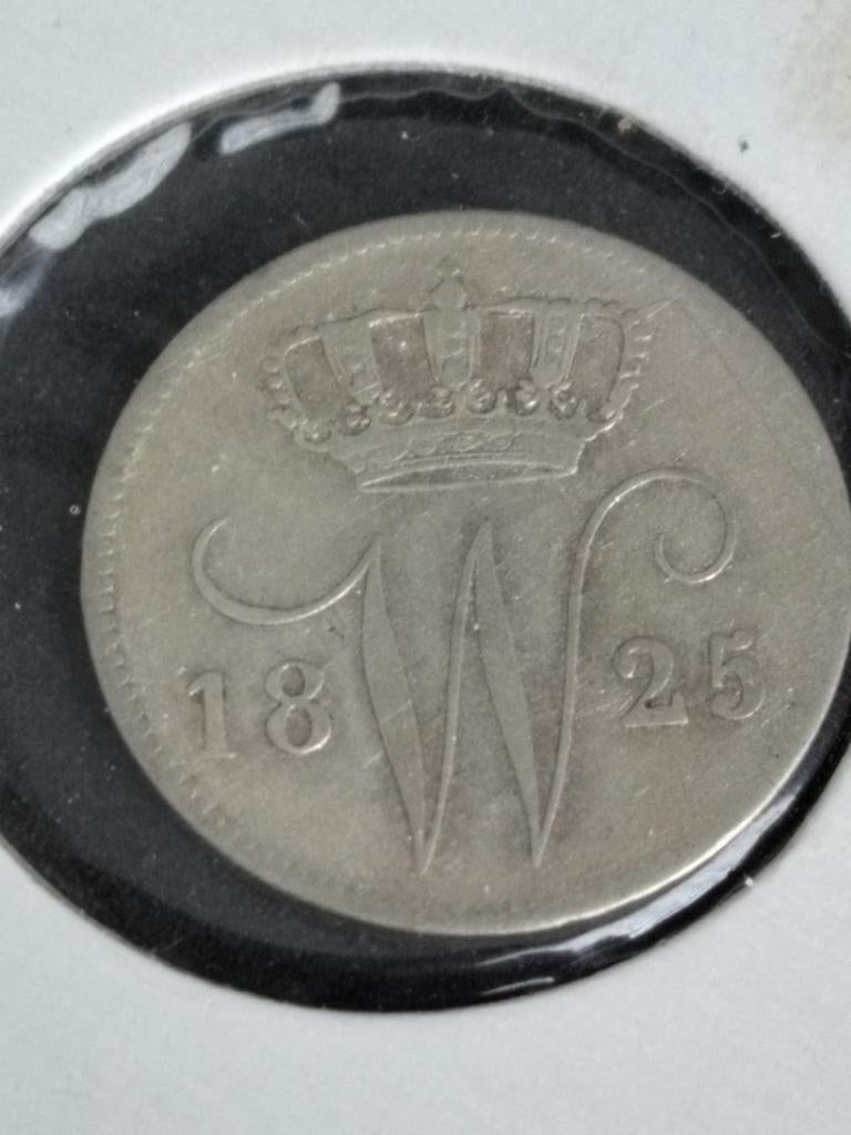 25 cent 1825 Utrecht Willem 1, Postzegels en Munten, Munten | Nederland, Ophalen of Verzenden, Koning Willem I, 25 cent