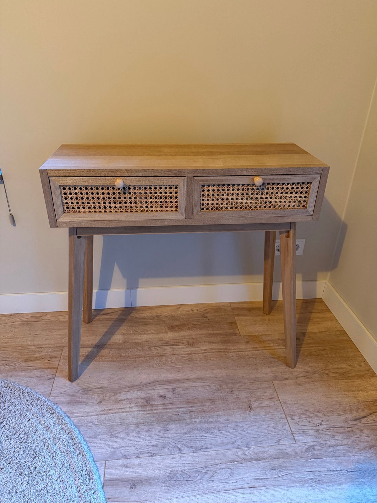 Rotan sidetable met lades, Ophalen, 50 tot 100 cm, Zo goed als nieuw, Minder dan 100 cm