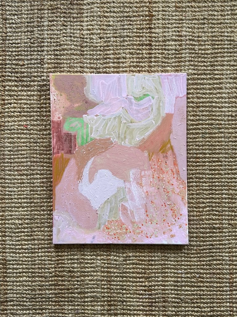 Klein UNIEK abstract schilderijtje, Ophalen of Verzenden