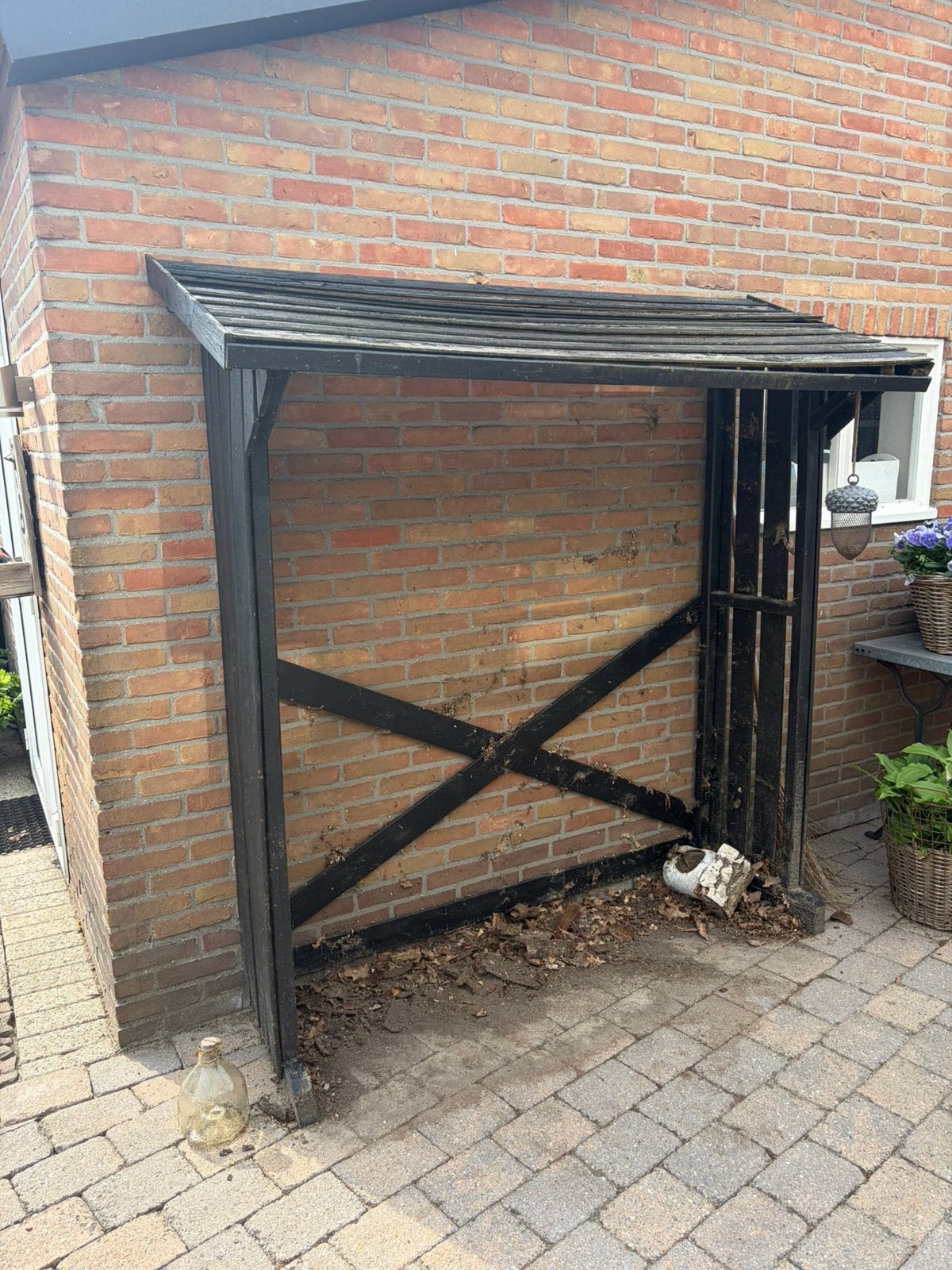 Houthok constructie is goed., Minder dan 3 m³, Ophalen