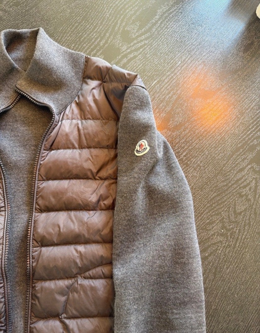 Moncler jas/vest maat L, Verzenden, Zo goed als nieuw, Maat 52/54 (L), Bruin