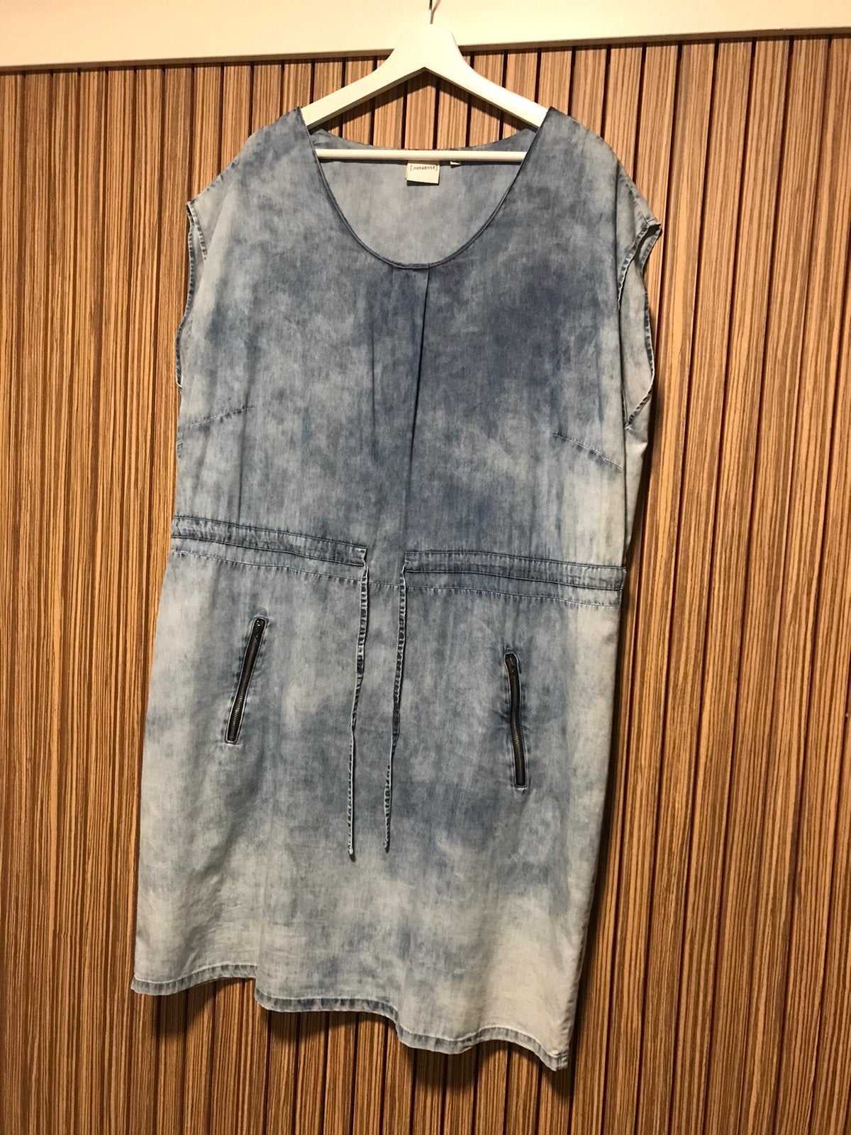 Junarose jeans jurkje luchtig soepel zomer mt 50 oto 59, Kleding | Dames, Grote Maten, Junarose, Jurk, Zo goed als nieuw, Verzenden