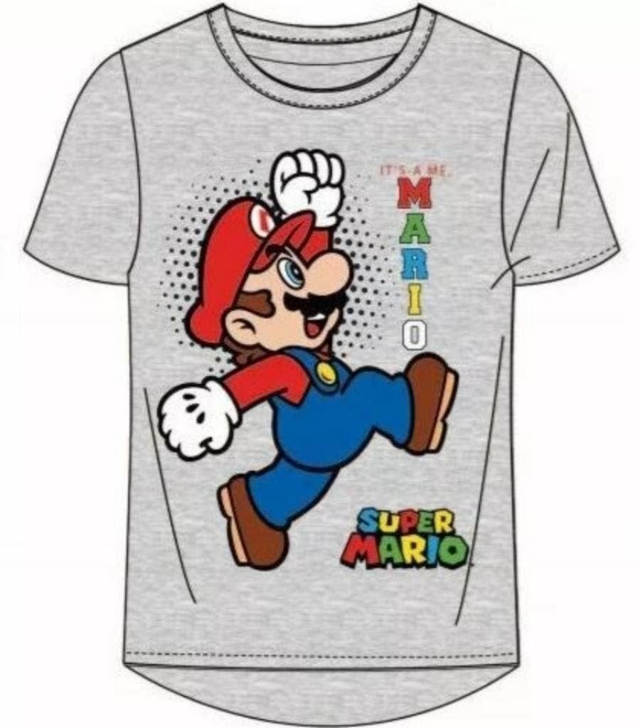 Super Mario T-shirt - Grijs - Maat 104, Super Mario, Nieuw, Ophalen of Verzenden, Jongen