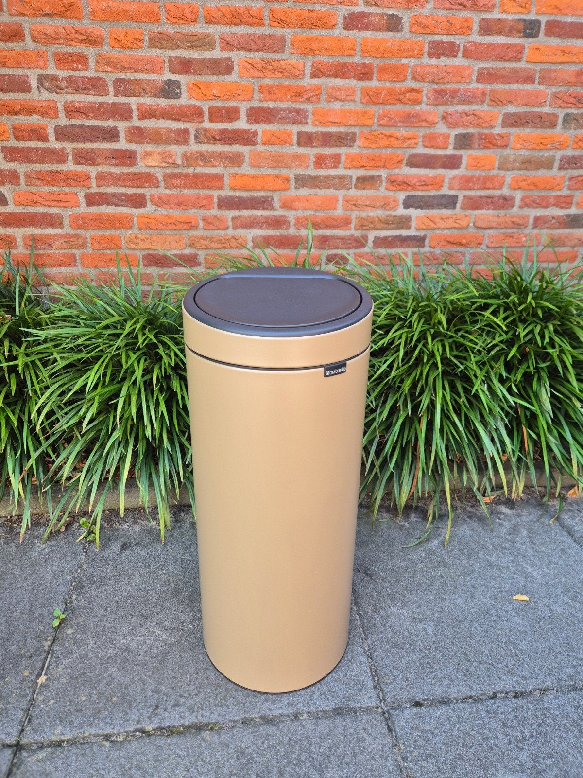 Brabantia Touch Bin 30 Liter Metallic Gold Prullenbak, Ophalen, Gebruikt, 20 tot 30 liter, 75 – 100