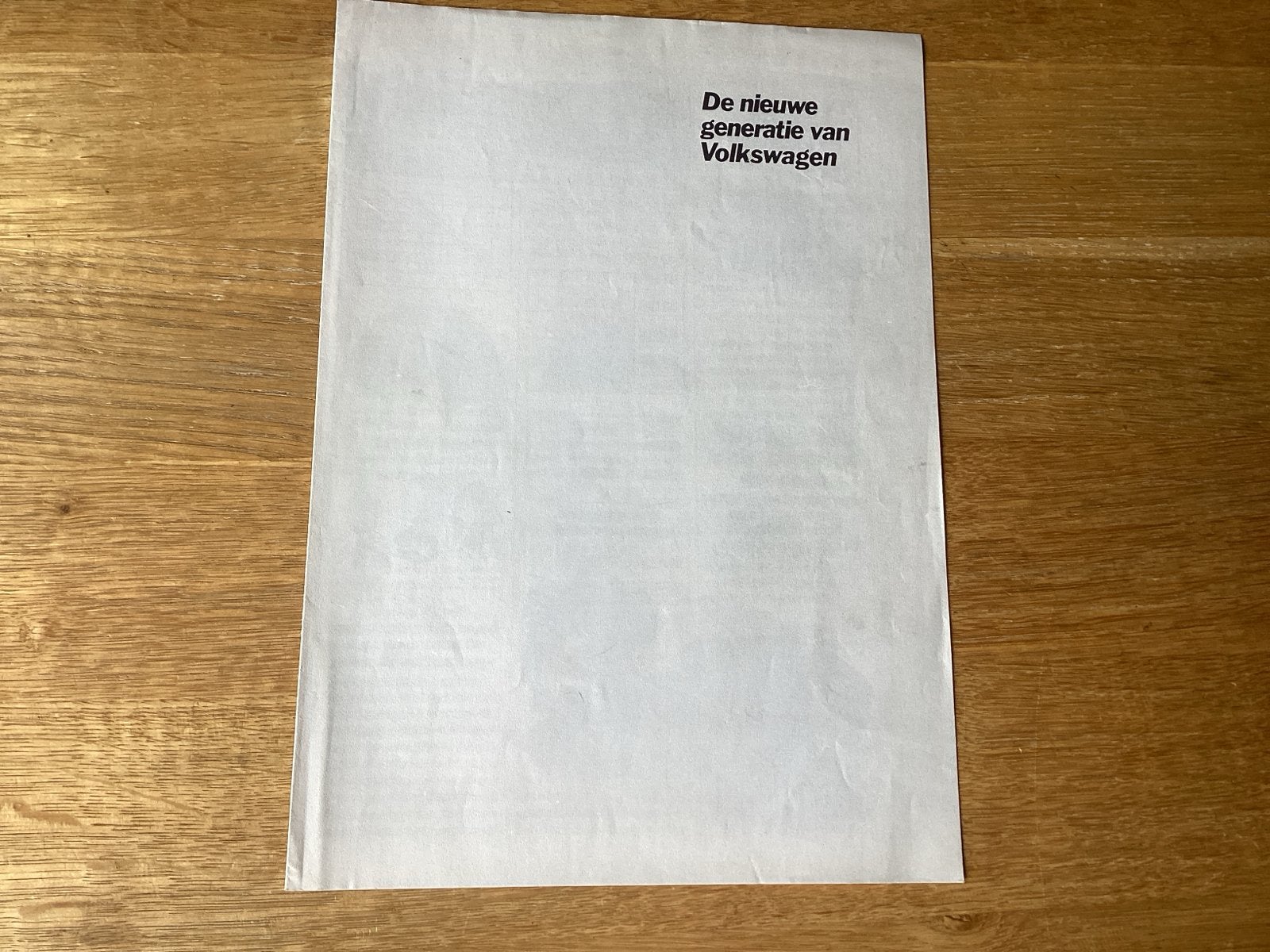 Volkswagen brochure: De nieuwe generatie van Volkswagen 1976, Ophalen of Verzenden, Gelezen, Volkswagen