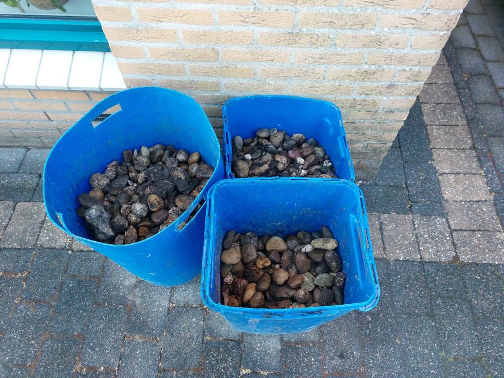 Gratis af te halen: 3 tonnen stenen kiezels/keien, Ophalen, Overige materialen, Gebruikt, Kei