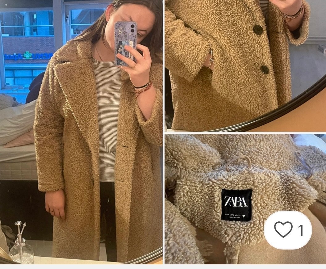 Zara Teddy Jas - Maat L, Ophalen of Verzenden, Zo goed als nieuw, Maat 42/44 (L), Bruin