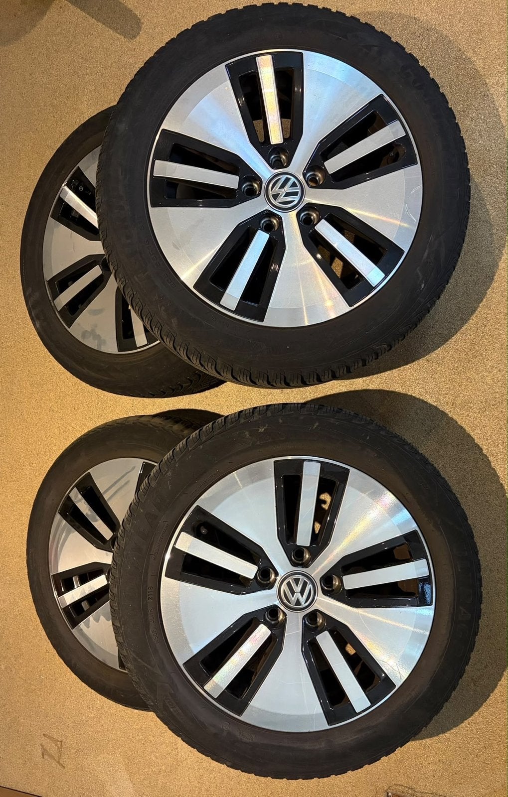 4x Originele VW Golf 16 inch lichtmetalen velgen 205/55 R16, Auto-onderdelen, Ophalen, Gebruikt, 16 inch, Banden en Velgen