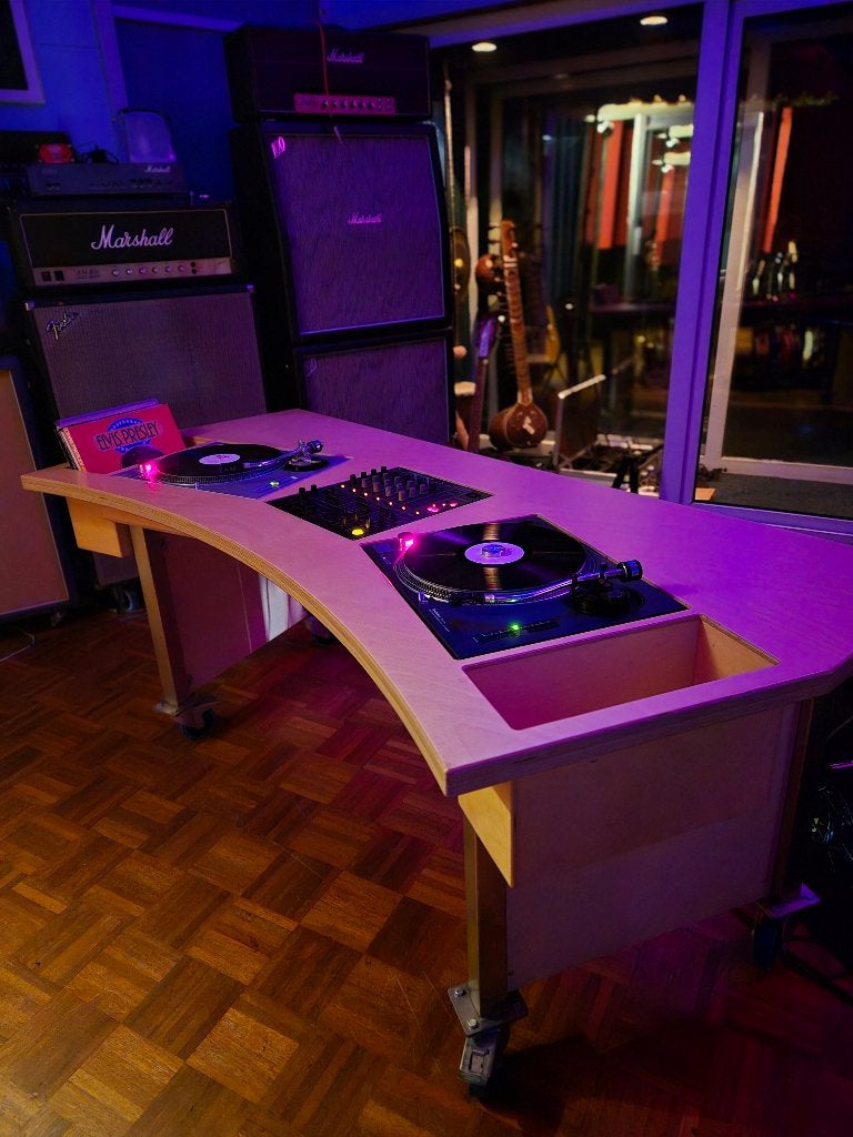 Junkie XL set: Technics SL-1200MK2 + 1210MK2 + mixer + desk, Ophalen, Gebruikt, Dj-set, Technics