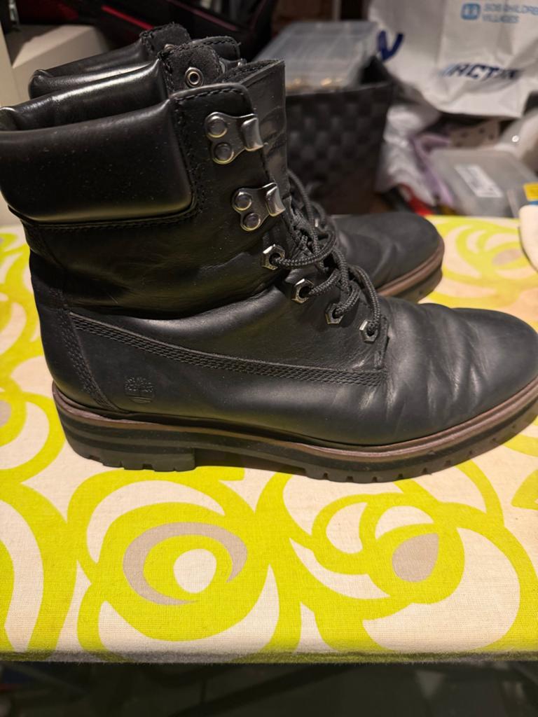 Timberlands zwart maat 38,5 zeer goede staat, Ophalen of Verzenden, Zo goed als nieuw, Zwart, Sneakers of Gympen