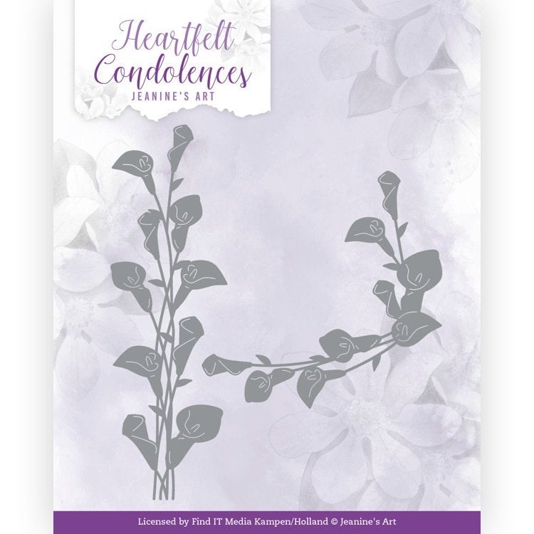 Jeanine's Art Heartfelt Condolences Calla mal JAD10153, Hobby en Vrije tijd, Kaarten | Zelf maken, ., Nieuw, Ophalen of Verzenden