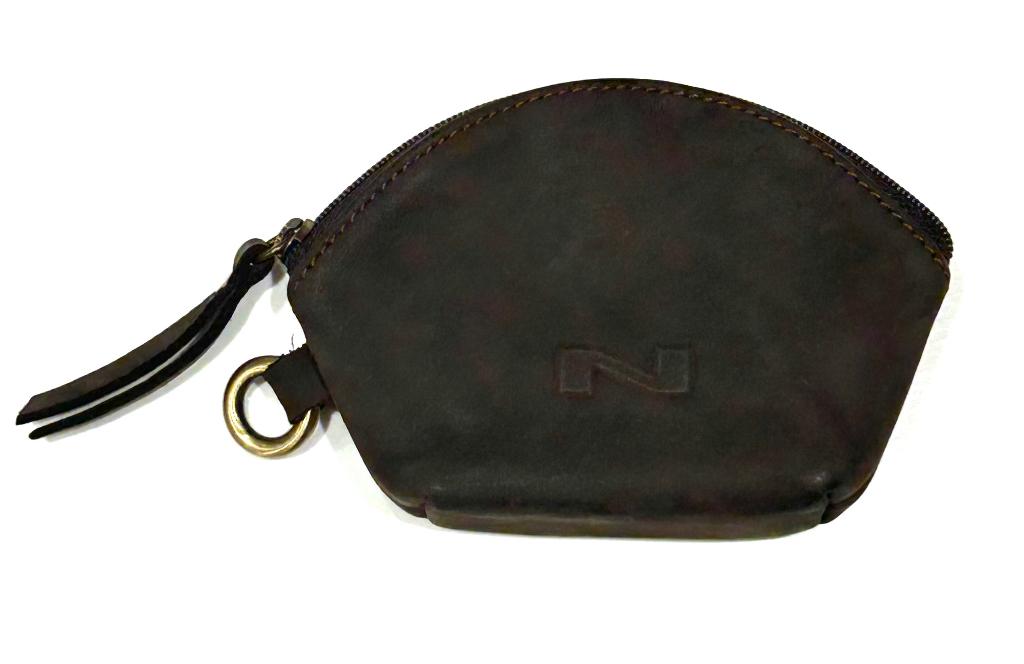 Nathan Baume portemonnee geldbeugel daim suede bruin, Ophalen of Verzenden, Bruin