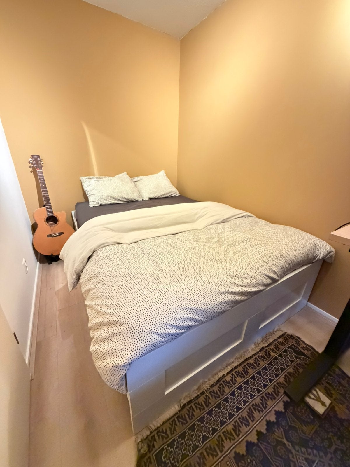 Brimnes bed 140x200, Huis en Inrichting, Gebruikt, Wit, Tweepersoons, 200 cm