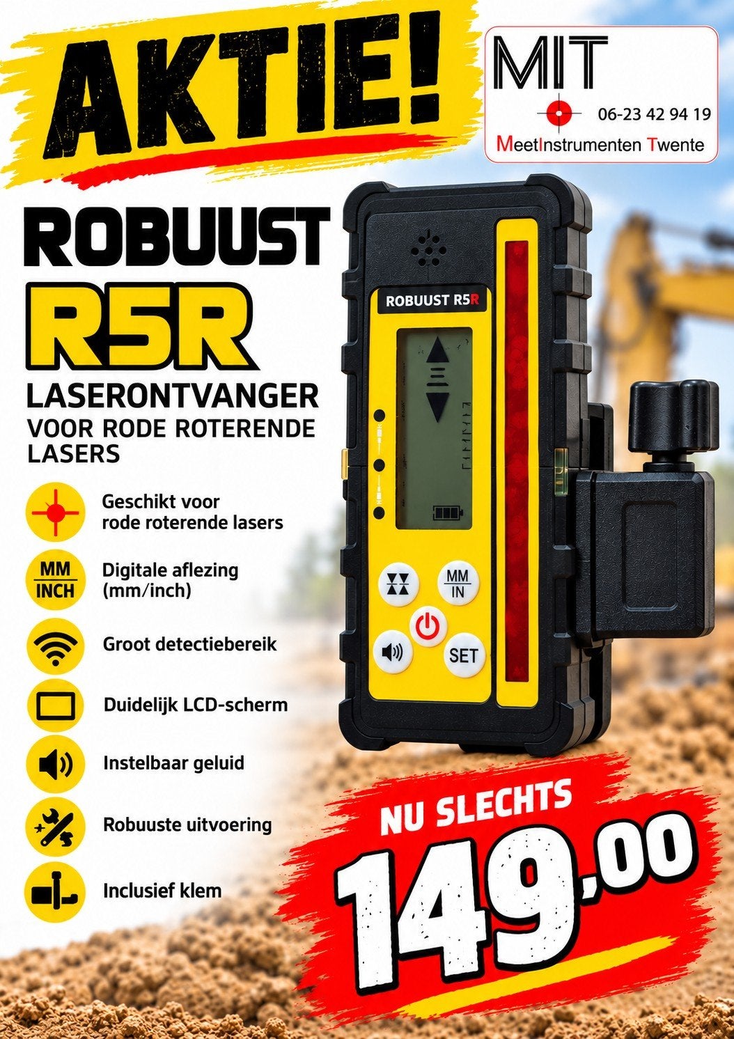 Robuust millimeter ontvanger Groen of Rood, Ophalen of Verzenden, Nieuw, Afstand