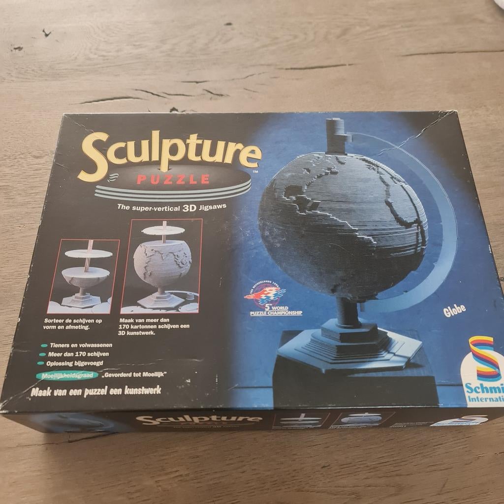 Sculpture Puzzle Globe 3D Jigsaw Schmidt International, Hobby en Vrije tijd, Ophalen of Verzenden, Minder dan 500 stukjes, Gebruikt