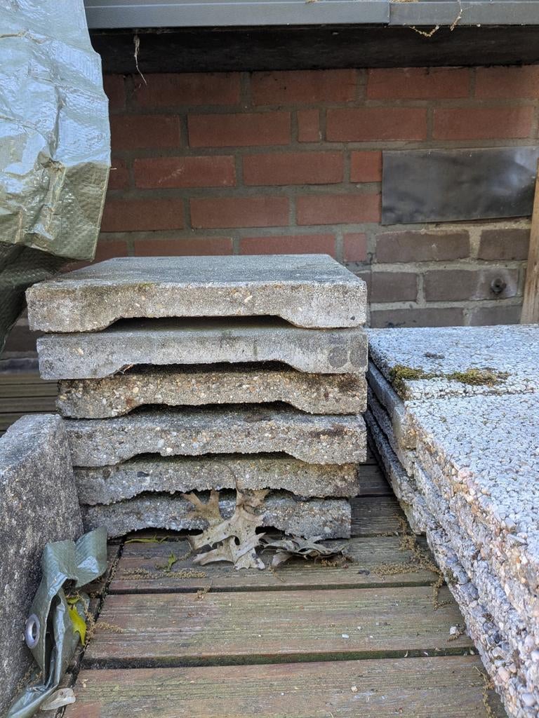 Dakterras tegels - beton en grindtegels 30x30 - gratis, Ophalen, Gebruikt, Minder dan 5 m², Beton