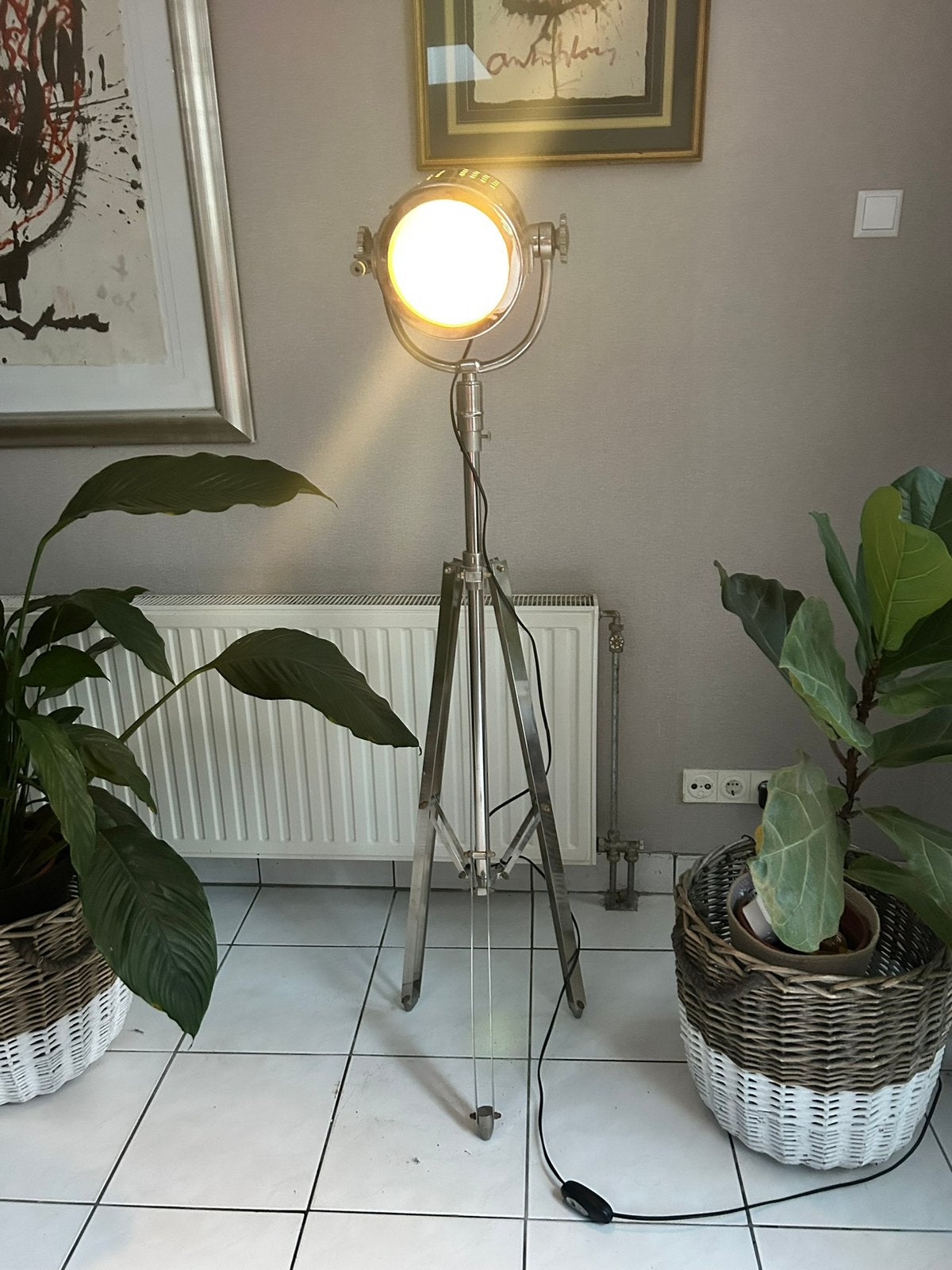 Staande industriele lamp, Ophalen, Zo goed als nieuw, 150 tot 200 cm