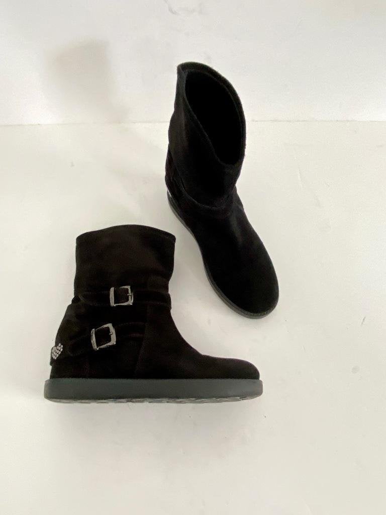 i620 Twinset maat 41 lage laarzen boots laarsjes zwart leer, Twinset, Zwart, Ophalen of Verzenden, Zo goed als nieuw