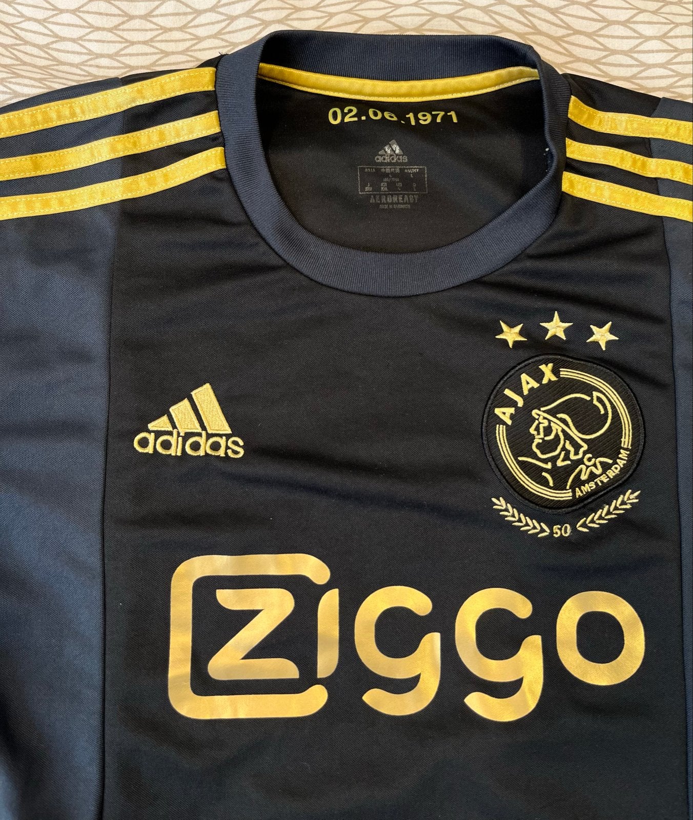Ajax uitshirt 2021/2022 - Maat L - Zo goed als nieuw, Ophalen of Verzenden, Zo goed als nieuw, Maat 52/54 (L), Zwart