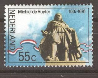 1332 - Nederland nvph 1089 postfris , 300e sterfdag Admiraal, Verzenden, Na 1940, Postfris