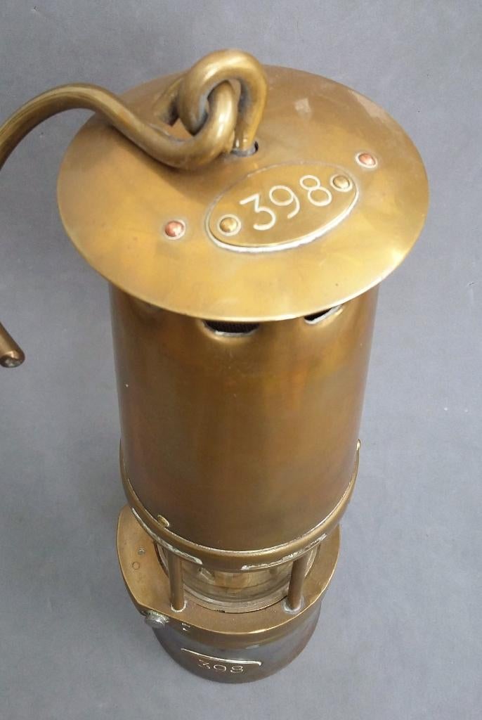 Omstreeks 1940 - 1950 Mijnlamp Mijnwerkerslamp Mijnbouw Lamp, Ophalen of Verzenden