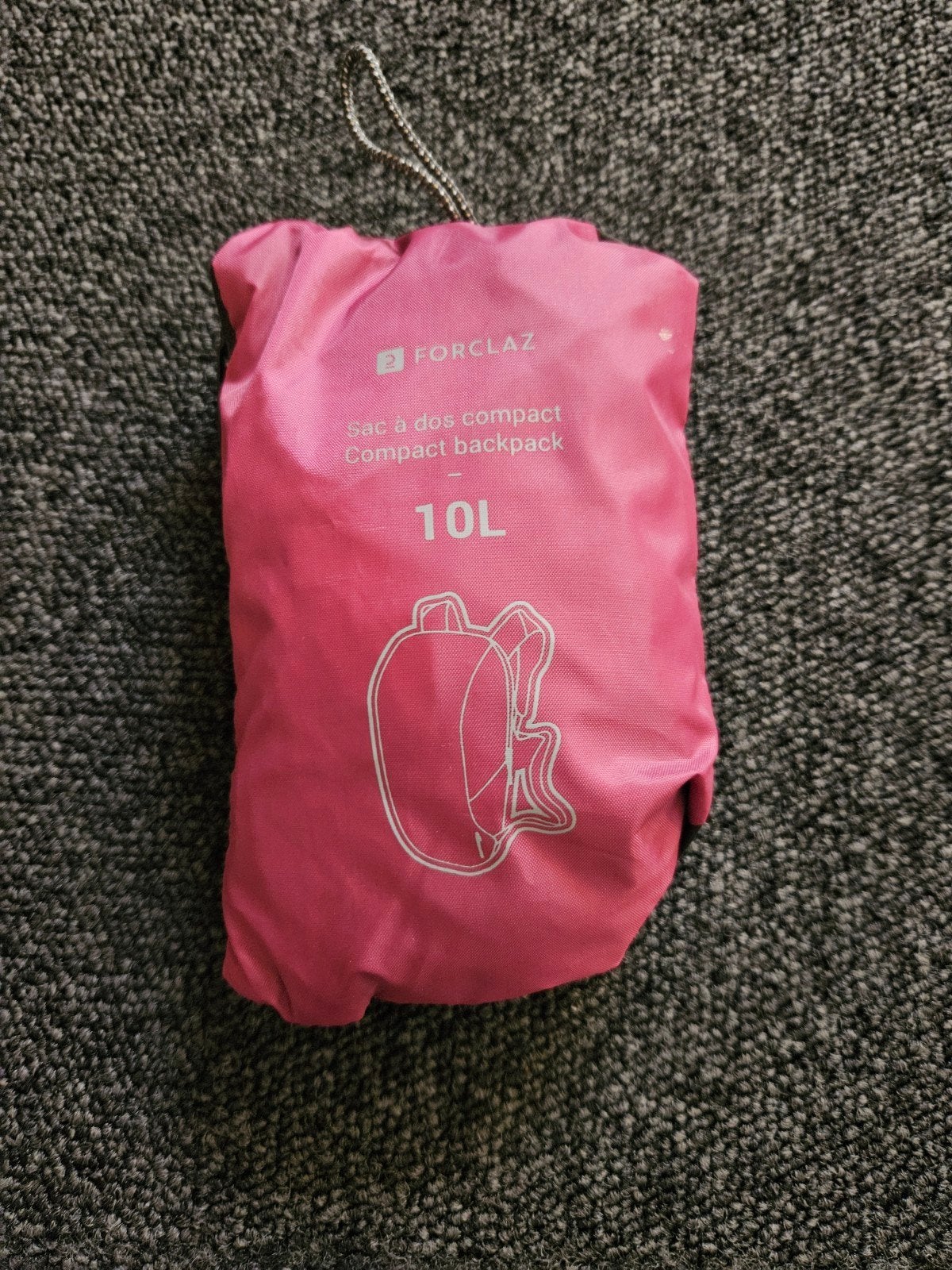 Forclaz Compacte Rugzak 10L - Roze/Zwart, Overige merken, Minder dan 30 cm, Nieuw, Ophalen of Verzenden
