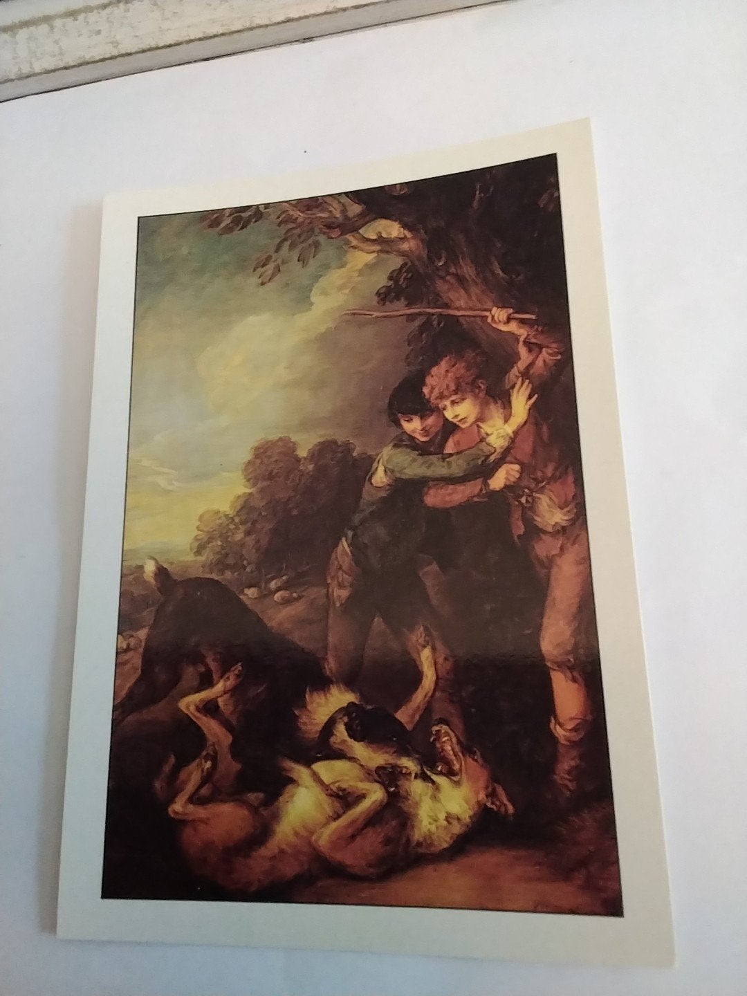 Thomas Gainsborough - Twee jonge herders en vechtende honden, Ophalen of Verzenden