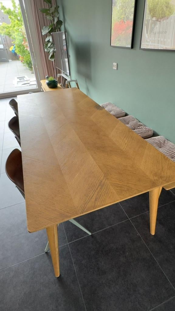eetkamertafel van Loods 5, Huis en Inrichting, Tafels | Eettafels, Zo goed als nieuw, 50 tot 100 cm, 200 cm of meer, Vijf personen of meer