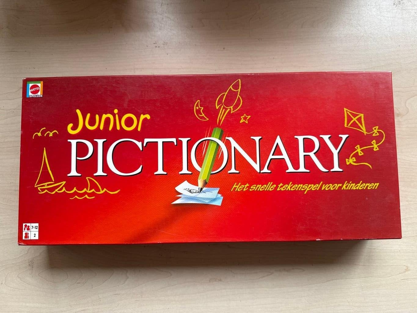 Pictionary Junior: Het snelle tekenspel voor kinderen, Drie of vier spelers, Ophalen of Verzenden, Gebruikt