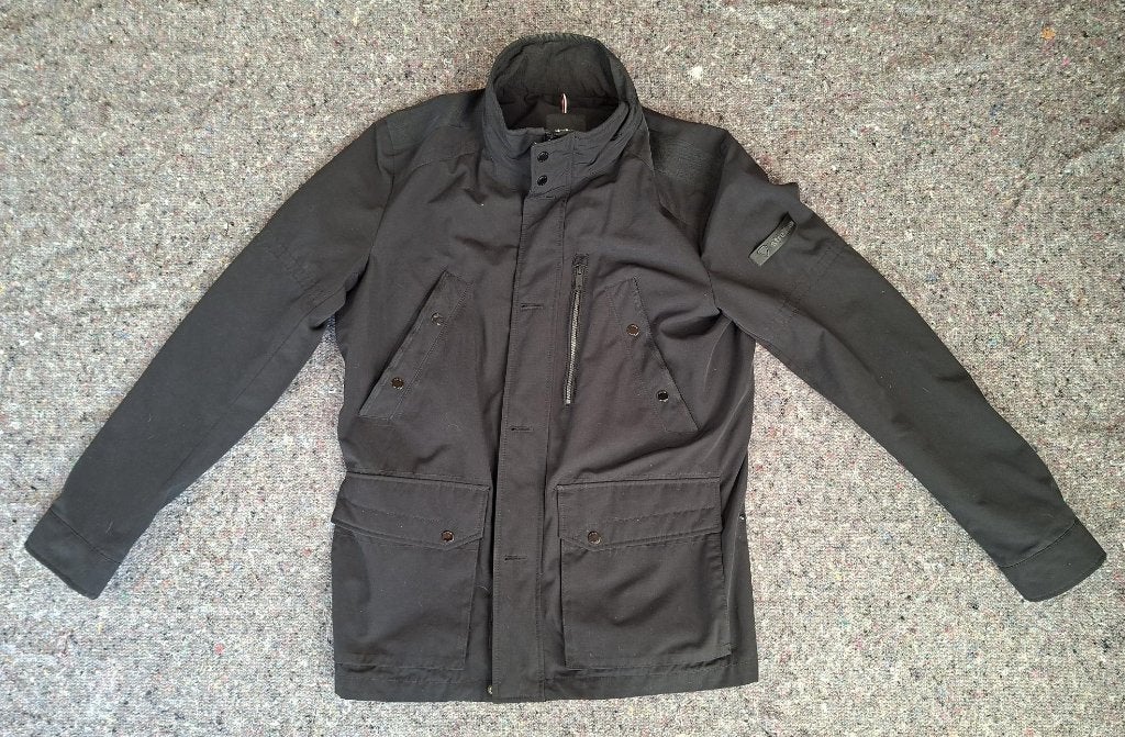 Strellson trenchcoat zwarte zomer-/tussenjas maat L, Maat 52/54 (L), Strellson, Zwart, Ophalen of Verzenden