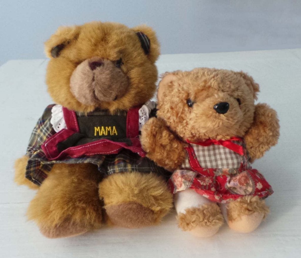 Knuffel BEREN / beer. Moeder en dochter ?, Beer, Ophalen of Verzenden, Zo goed als nieuw, Bruin