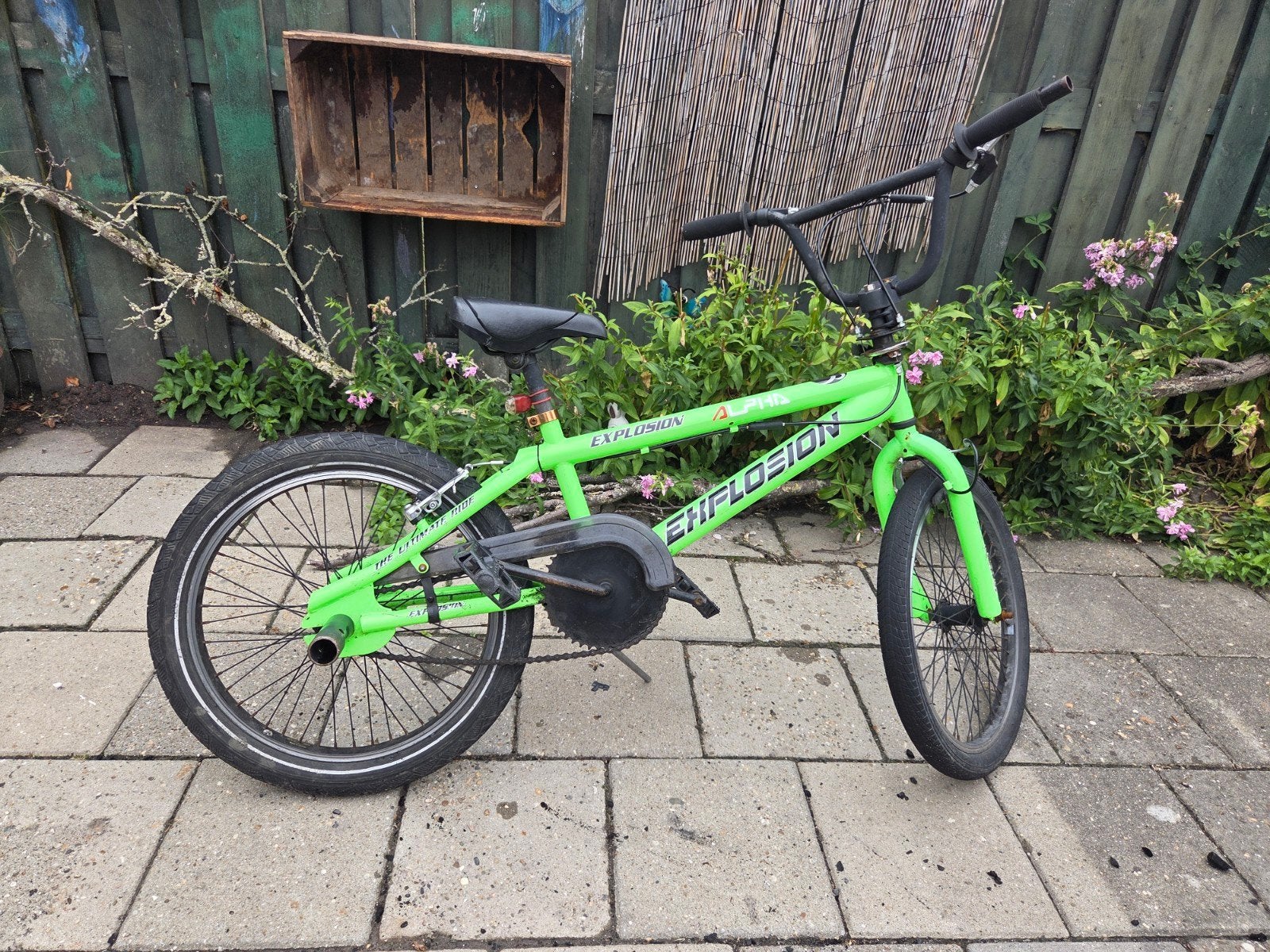 Explosion BMX fiets - Groen, 20 inch, Ophalen, Explosion, Staal, Velgrem
