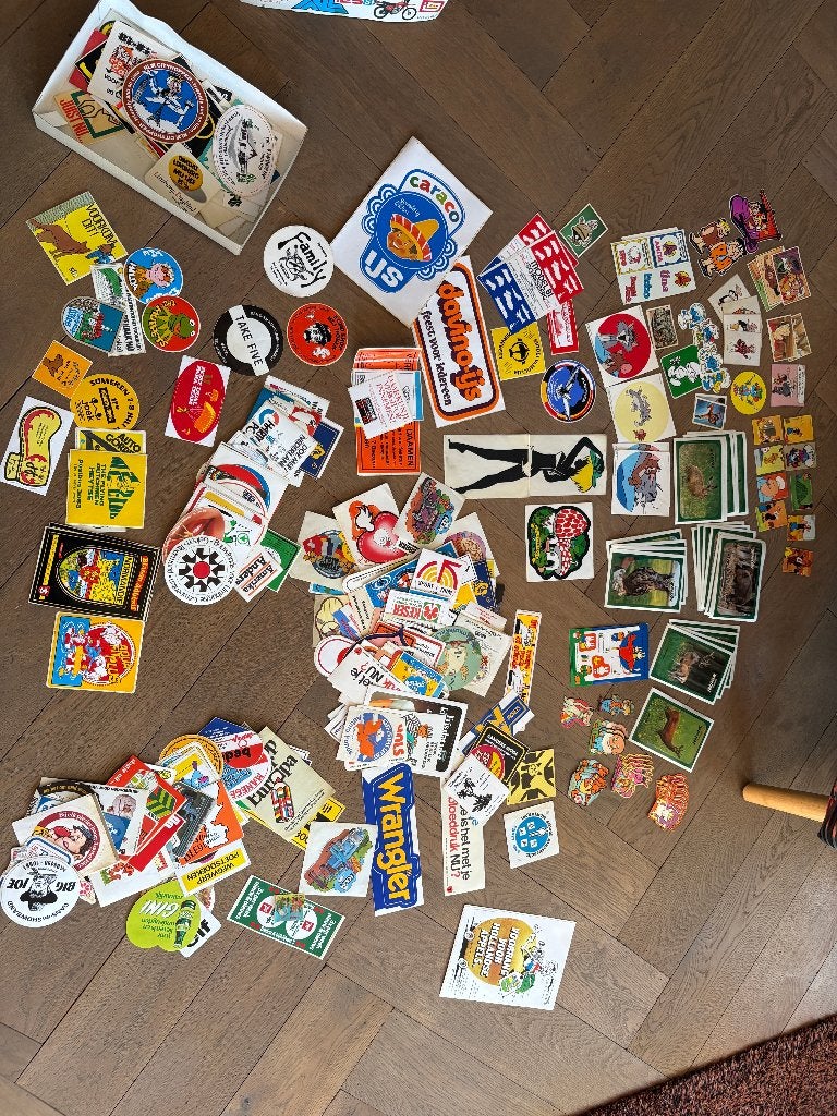 Grote hoeveelheid stickers, Verzamelen, Ophalen of Verzenden, Zo goed als nieuw
