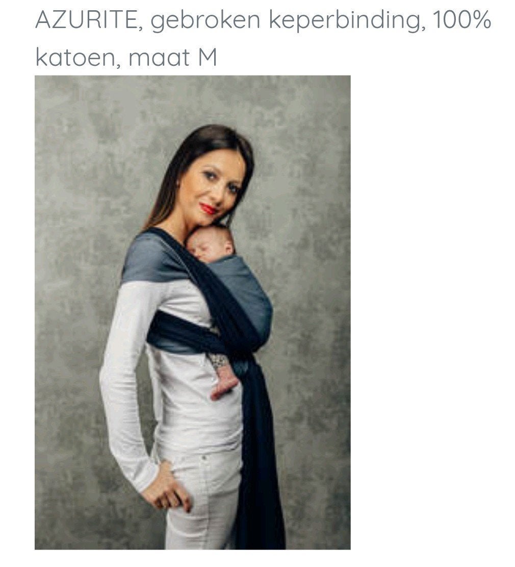 Nieuwe LennyLamb geweven draagdoek donkerblauw + licht blauw, Overige merken, Draagdoek, Nieuw, Ophalen of Verzenden