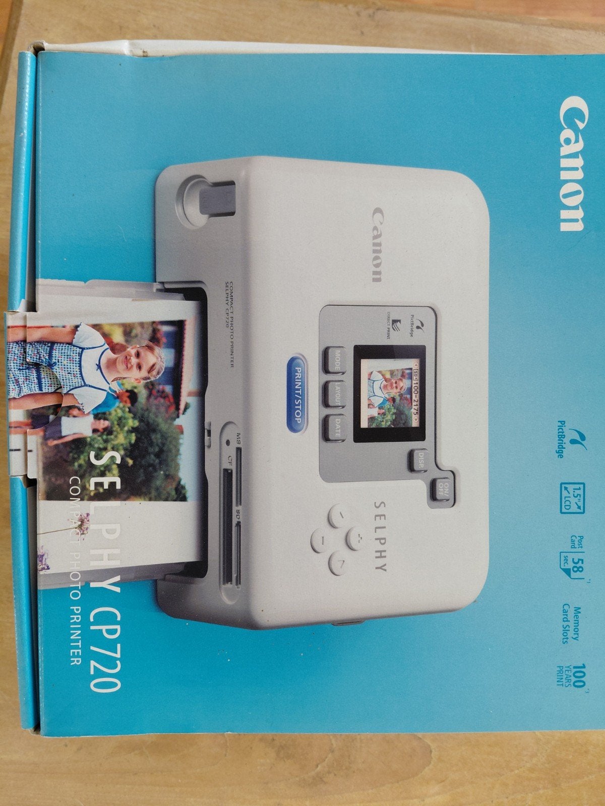 Canon Selphy CP720 Compacte Fotoprinter, Fotoprinter, PictBridge, Canon, Kleur printen