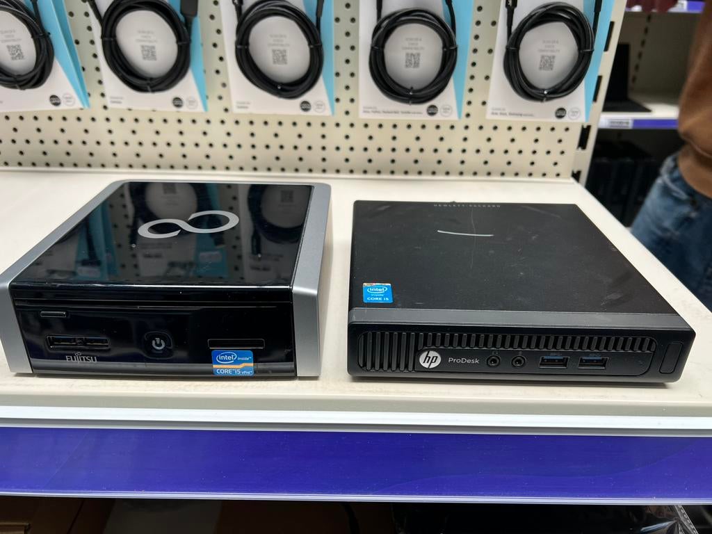 2x Mini PC - Fujitsu en HP - i5 - 8GB - 120GB SSD, Ophalen, Gebruikt, SSD