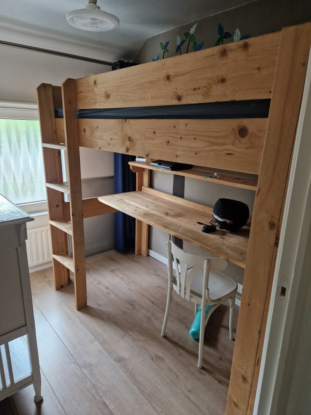 Mooie hoogslaper met bureau, Ophalen, Gebruikt, Hoogslaper