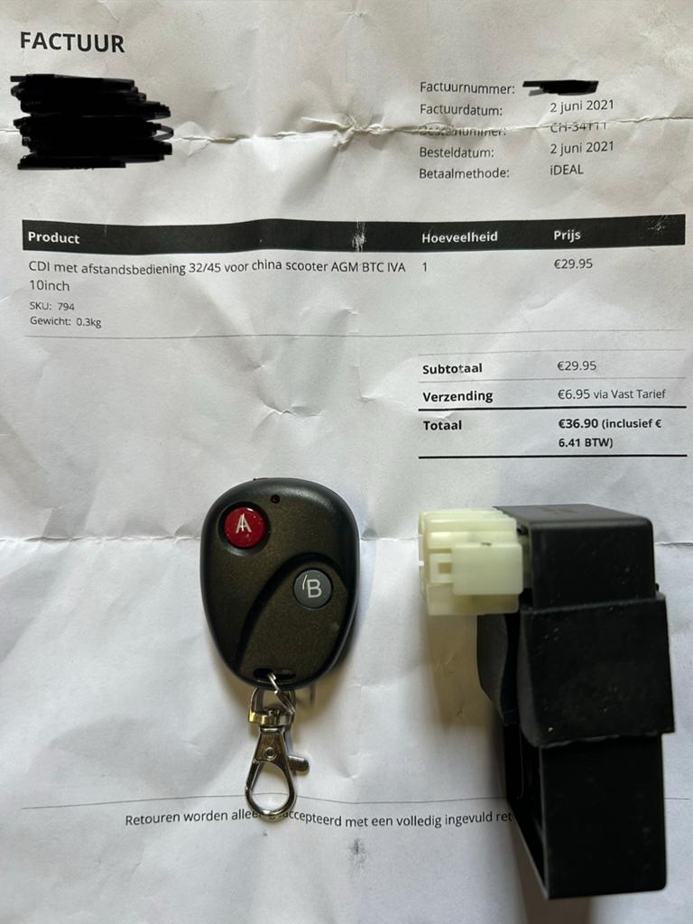Cdi china scooter, Ophalen of Verzenden, Zo goed als nieuw, Overige typen, Overige merken