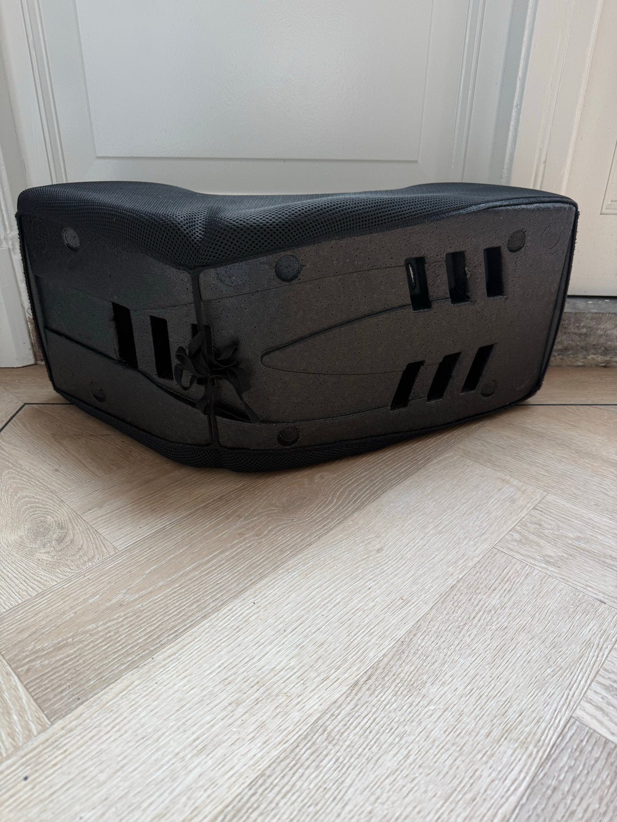 Zwart bakfietsstoeltje, Ophalen of Verzenden, Gebruikt, 0 t/m 18 kg